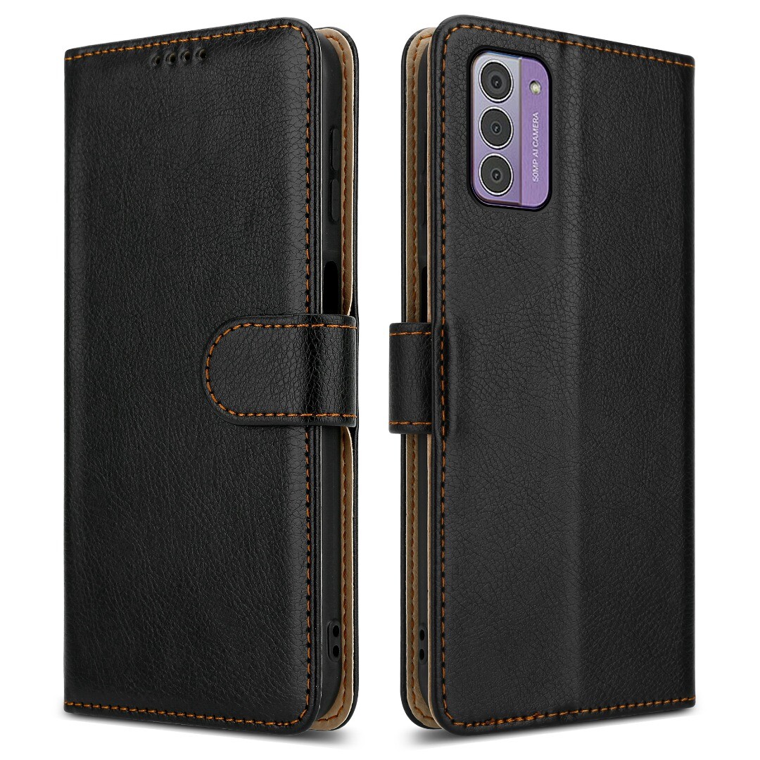 Handyhülle Flip Case Für Nokia G42 5G – PU Leder Mit Kartenfach, Ständer Und Kameraschutz, Grüner Schmetterling