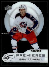 2012-13 Upper Deck Ice PREMIERES Cody Goloubef Rookie /999 Columbus Blue Jackets