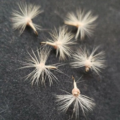 FRONTIER FLY COMPANY TROUT DRY FLY SIZE 22 HACKLE STACKER DUN CAHILL TIED FRONTIER FISHING FLIES