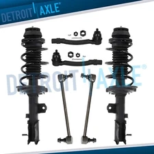 Front Struts & Spring Sway Bars Tie Rods for 2012 - 2017 Hyundai Accent Kia Rio