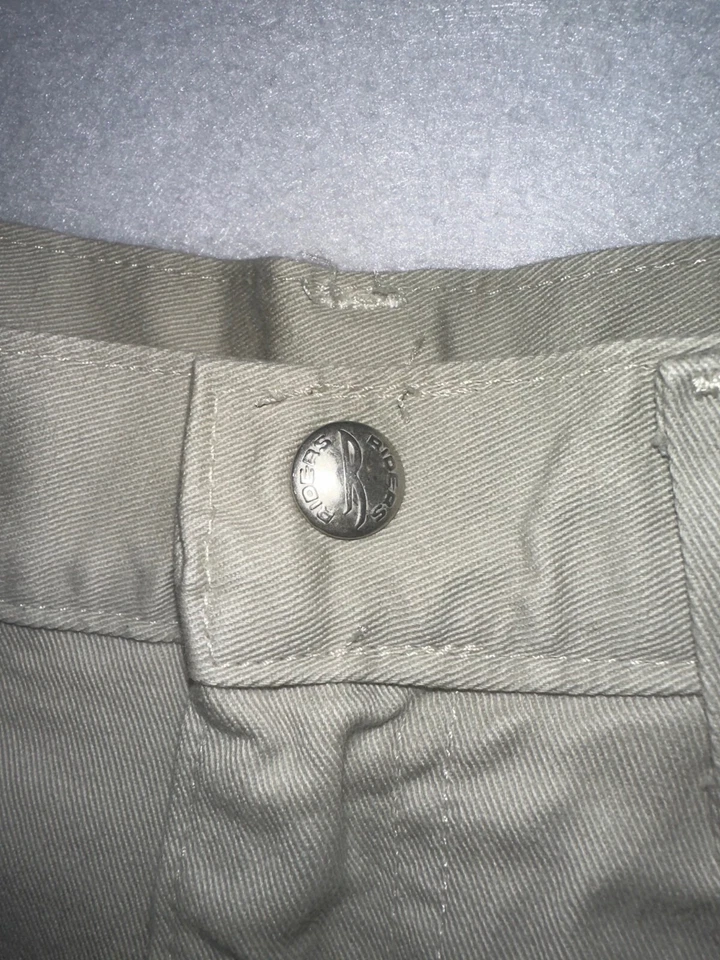 Pantalones De Colección Lee Denim Rider Niñas Talla 14 Carpintero Caqui Sueltos Y2k Pierna Ancha  Foto 4 de 4