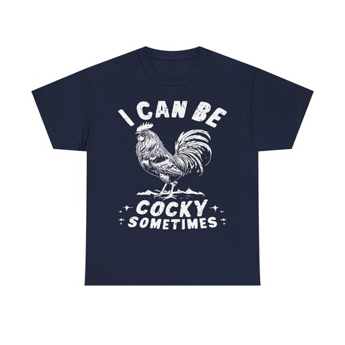 Cocky Rooster Unisex Heavy Cotton Tee, Funny Gift for Bird Lovers, Casual Wear - Picture 22 of 29