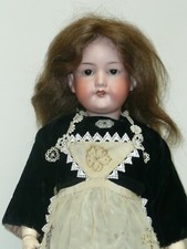 24" Antique Armand Marseille Doll 390 w/Repainted Ball Jointed Body, Open Mouth 