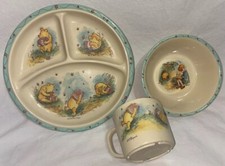 Vintage Disney Winnie the Pooh Dish Set W/ Bowl, Cup, Plate- Salandia Melamine