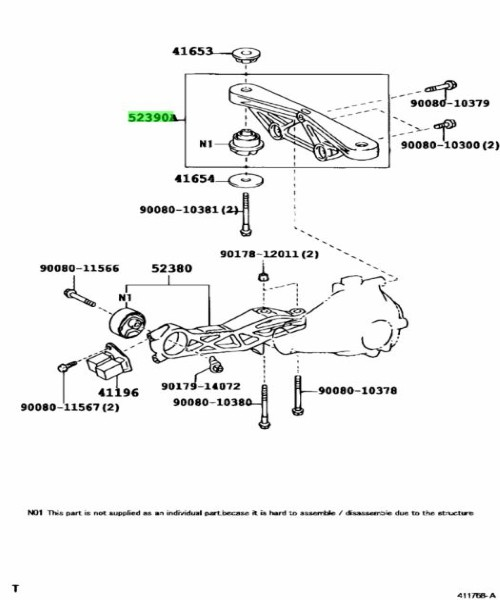 【ケン】 TOYOTA Sienna Support Differential Rear Genuine JDM 52390-45020 | eBay