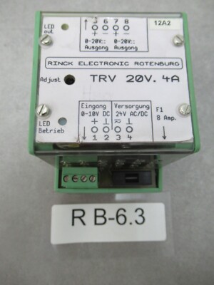 Rinck Electronic TRV 20.4A Transformer Input 0-10 VDC Output 20VDC