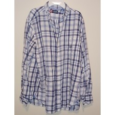 Chaps Plaid Button Down Shirt Long Sleeve Collared Casual Mens Size M