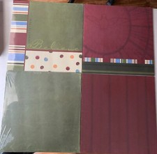 Scrapbook 12x12 Paper Card Cross Paths Christmas 4 sheets 1 of each design 