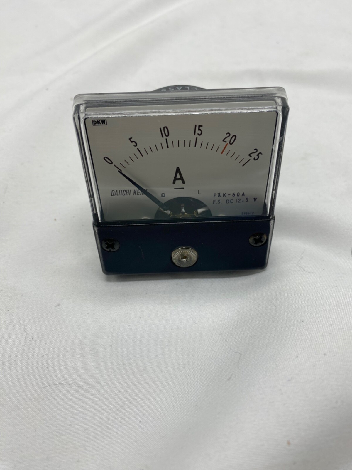 Daiichi Keimi meter 0-25A, PXK-60A 58mm square face 48mm screw centers