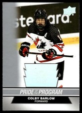 Colby Barlow PRIDE OF THE PROGRAM 2023-24 Team Canada Juniors #82 Hockey Card