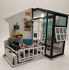 Dollhouse Garden Room/Patio - Completed Miniature - Bookend