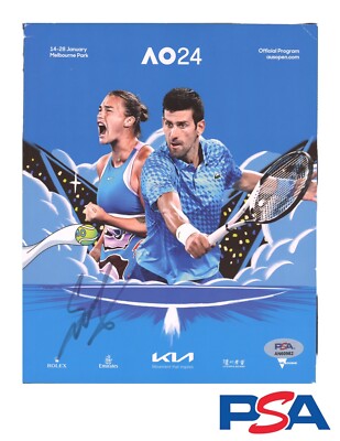 Aryna Sabalenka Signed 2024 Australian Open Official Program Psa/Dna  Champion