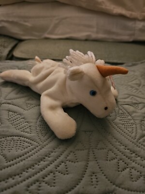 RARE Ty Beanie Baby Mystic Unicorn, Style #4007, Tag Errors