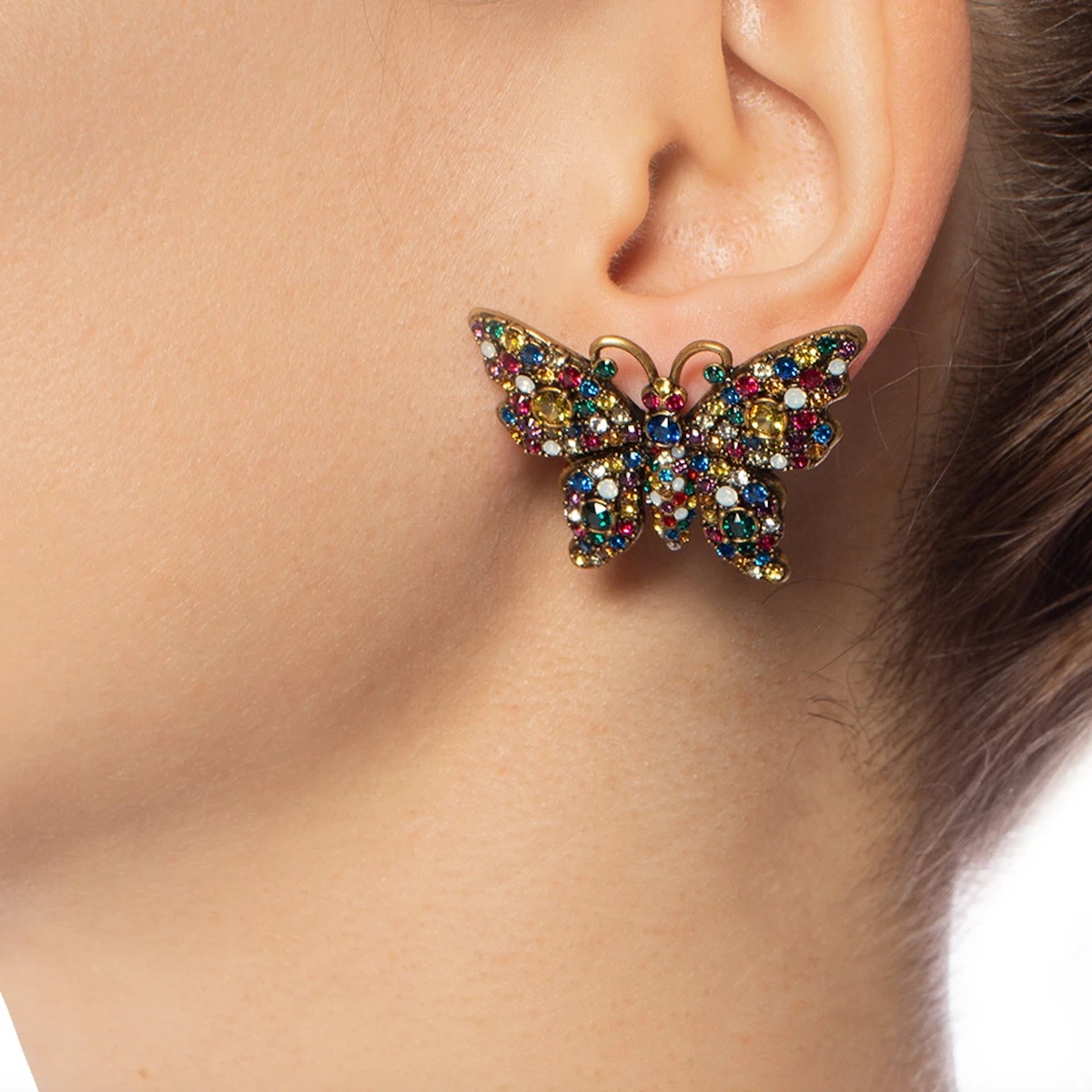 Gucci butterfly stud best sale earrings