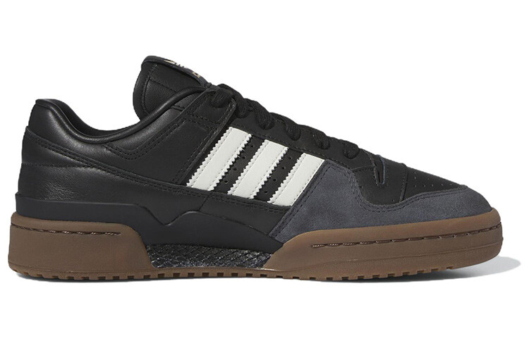 Adidas Forum Low Black and Gum/Tan Snakeskin Sneakers Size 7 adidas Forum Low Black Gum Snakeskin for Sale | Authenticity  main image 3