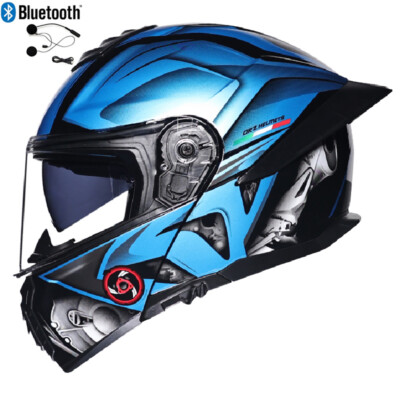 Bluetooth Flip Up Modular Motorcycle helmet Moto Helmet+Inner Sun glasses DOT