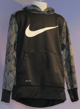 Boys Nike Dri-Fit Black/Gray Hoodie S