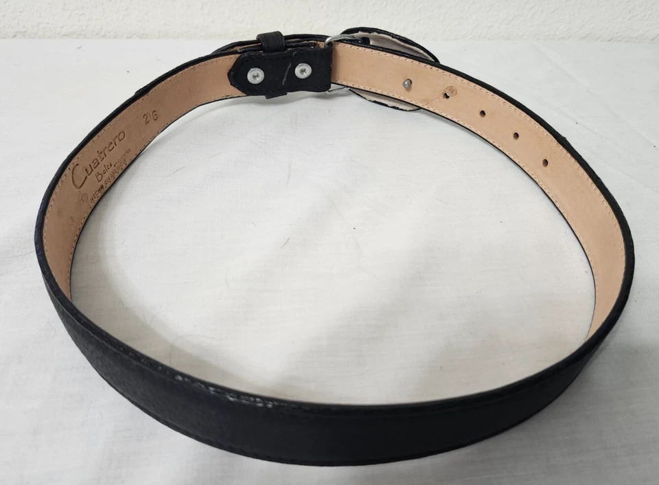 Cinturón de cuero hecho a mano para niños - Hecho en México por artesanos expertos TALLA 30 Foto 2 de 3