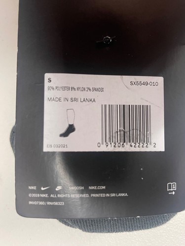 NIKE EVERDAY MAX ANKLE CUSHIONED TRIANING SOCKS DRI FIT BLACK WMN-4-6 YTH 3Y-5Y - Picture 5 of 8