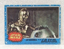 STAR WARS BLUE 1978 CARD STANI N°3 R2D2 AND C3PO