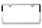 1PC SLIM CHROME STAINLESS STEEL LICENSE PLATE FRAME + SCREW CAPS /SLIM 2 HOLE CF