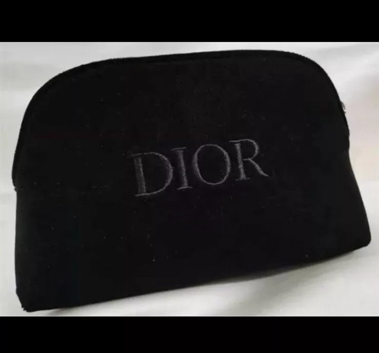 Christian Dior Nouveauté Pochette Vanity Noir Logo Marque Broderie JAPON Cadeau avec étiquette