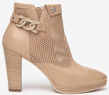 SCARPE TRONCHETTO DONNA NERO GIARDINI E409740D PELLE 439 BEIGE ORIGINALE PE 2024