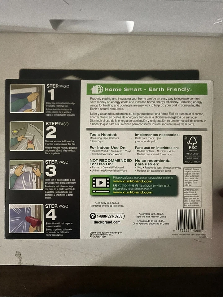 Película aislante de alta resistencia Duck MAX - transparente 84”X120” 70 pies cuadrados Foto 2 de 2