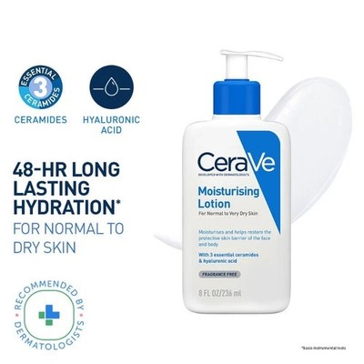 CeraVe Daily Moisturizing Lotion with Hyaluronic Acid For Dry Skin 236ml