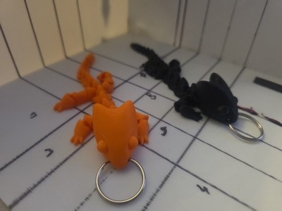 3D Printed Dragon Keychain