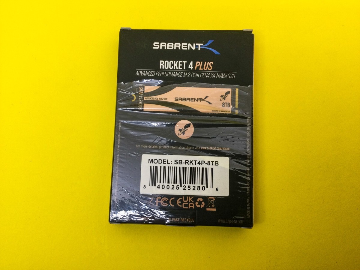Sabrent Rocket 4 Plus 8TB PCIE 4.0 NVME M.2 2280 Internal SSD SB