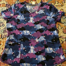 Disney Size Large Eeyore Scrubs Top Women  s