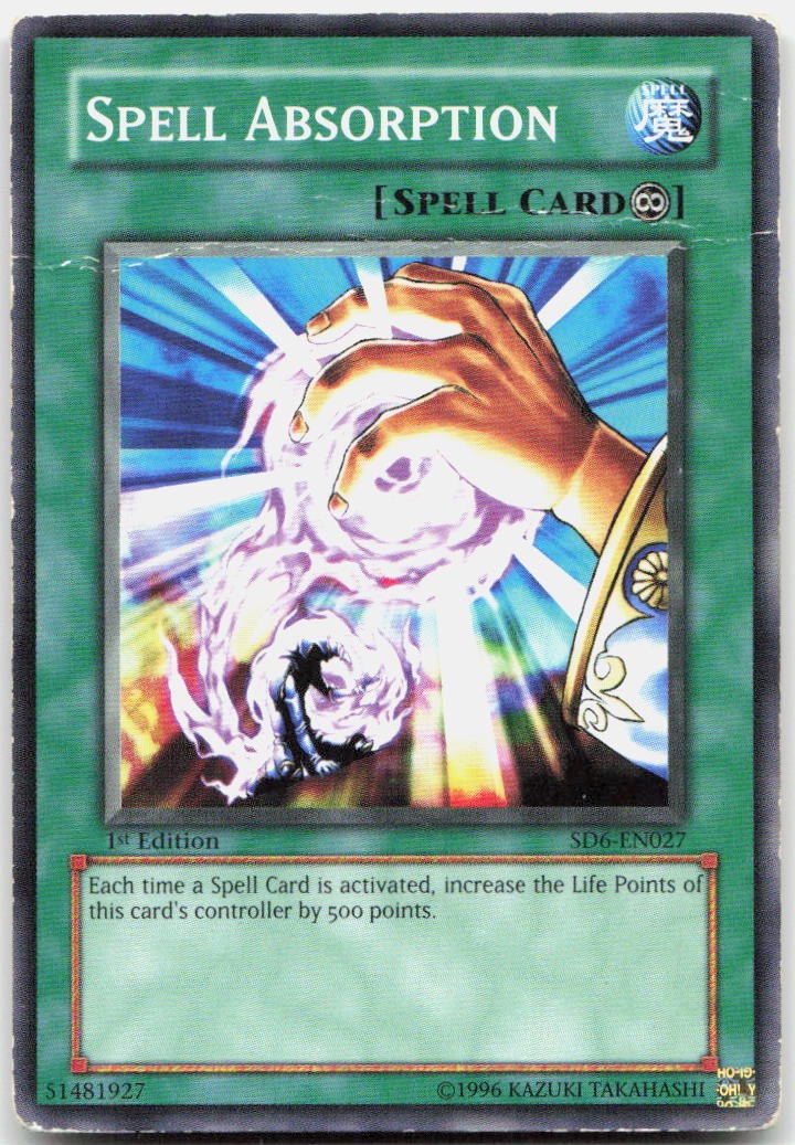 Spell Absorption SD6-EN027 Structure Deck: Spellcaster's Judgment 1st Ed DMG