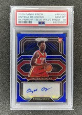 2020-21 Panini Prizm - Onyeka Okongwu Blue Wave Penmanship Rookie Auto - PSA 10