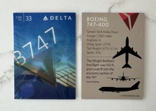 Perfect Brand New Delta Trading Card #33 Boeing 747 2015 Hologram Super Rare!