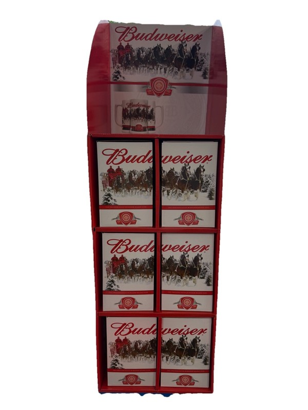 FULL DISPLAY of Budweiser 2011 Holiday Steins (12 Total) Rare #1061597BD