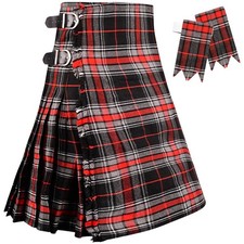 Kilt for Men - 16oz Traditional Scottish Tartan, 5 Yards Premium Acrylic Kilt