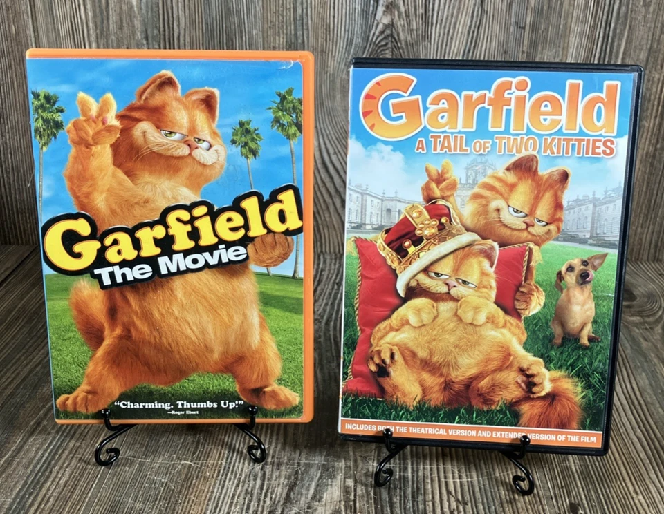 Garfield DVD 2 Lot The Movie/Garfield: Tail Of Two Kitties FS/WS Animated Comedy Foto 2 de 4