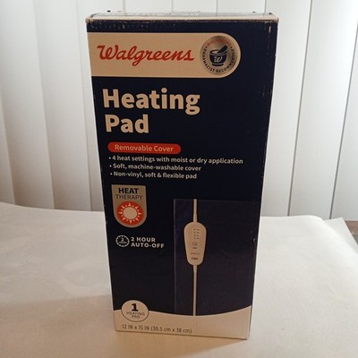 Walgreens 12'' x 15'' Heating Pad  Blue 4 Heat Settings 2 Hour Auto-Shut Off