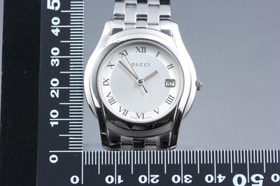 Near MINT] Vintage Gucci 5500M 34mm White Dial Date Men's Quartz