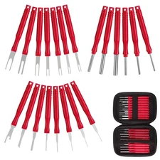 XLWJBES Upgraded Terminal Removal Tool Kit, 21Pcs Red Electrical Pin Removal ...