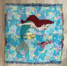 Little Mermaid Vintage Beacon Disney Tapestry Blanket 68"x45"