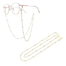 Pack Eyeglass Chain, Glasses Strap, Eyeglass Lanyard, Eye Glasses 2 Gold