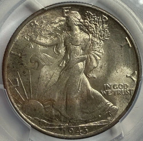 1943 Walking Liberty Half Dollar PCGS MS63 Exact Coin Imaged