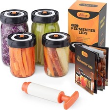 Fermentation Kit With 4 Wide Mouth Fermenting Lids with oxygen pump