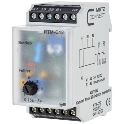 Metz Connect 11027613 RTM-C12 Zeitrelais  24 V/AC, 24 V/DC 1 St.  2 Wechsler