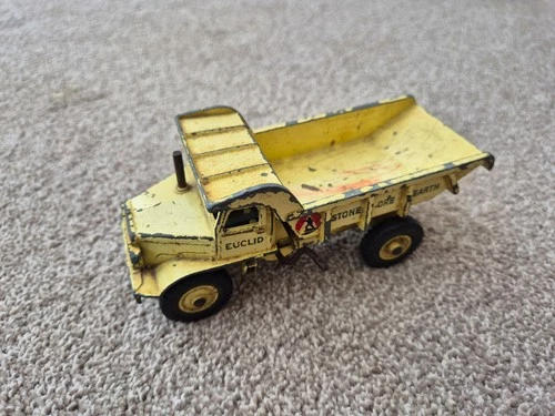 VINTAGE ORIGINAL 1960S DINKY SUPERTOYS 965 EUCLID REAR DUMP TRUCK DIECAST MODEL