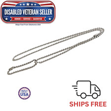 30"/4.5" US Military Issue Premium Stainless Steel Dog Tag Chain Set