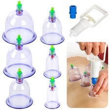 6 Cups Cupping Set Chinese Massage Medical Body Healthy Therapy Vacuum Suction