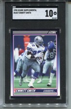 1990 Score Emmitt Smith Rookie Card SGC 10 Gem Mint Supplemental #101T Graded